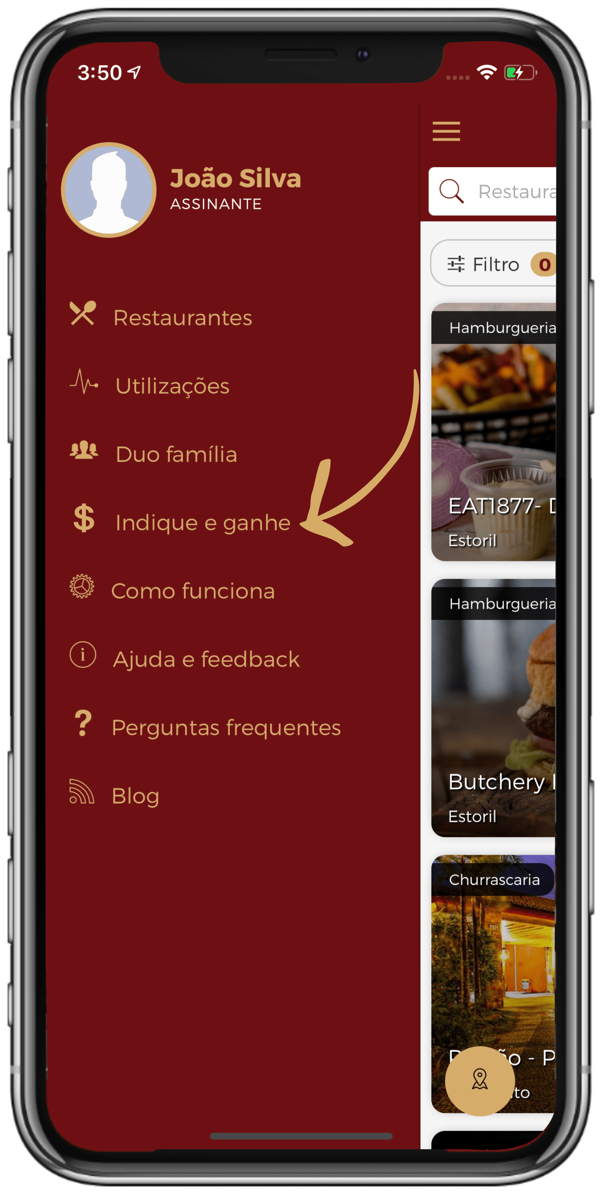 Acompanhe o indique e ganhe no app do Duo Gourmet